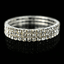 Crystal Shine Stretch Bracelets for Women Cuff Bracelets bigtreeonline Store 3 Row
