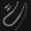 Crystal Silver Jewelry Sets Bridal Jewelry Sets TREAZY Official Store