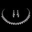 Crystal Silver Jewelry Sets Bridal Jewelry Sets TREAZY Official Store