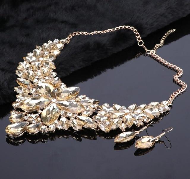 Crystal Wedding Party Jewelry Sets Bridal Jewelry Sets Carol Jewelry Gold