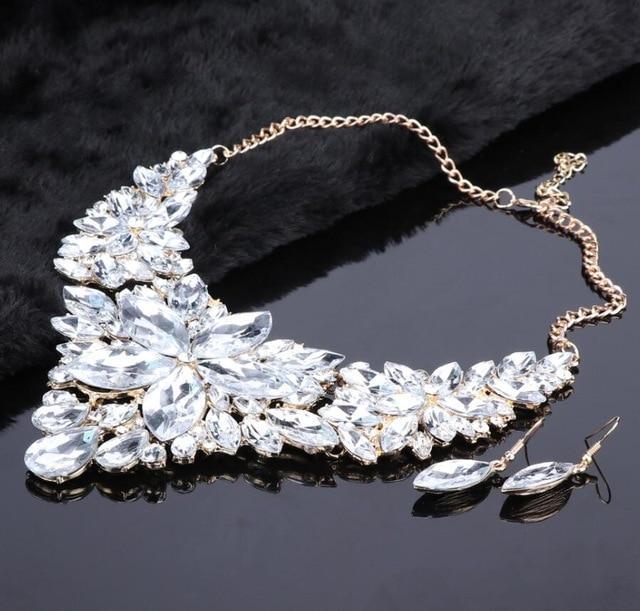 Crystal Wedding Party Jewelry Sets Bridal Jewelry Sets Carol Jewelry White