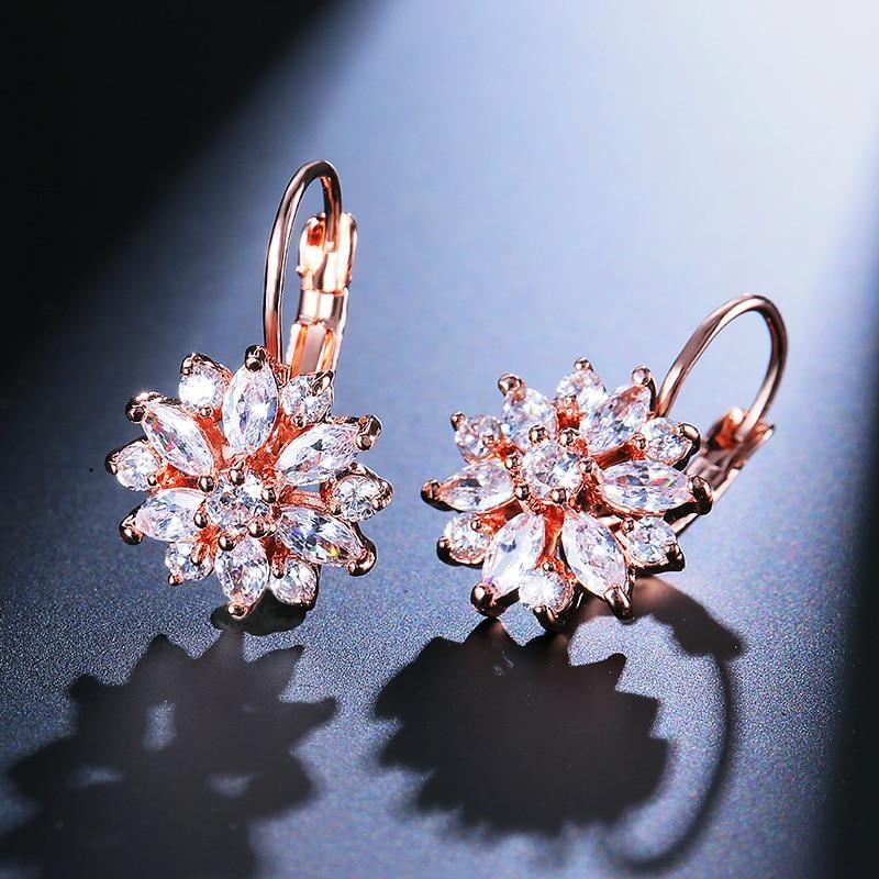Crystal Zirconia Hoop Earrings For Women Hoop Earrings ZAKOL Official Store