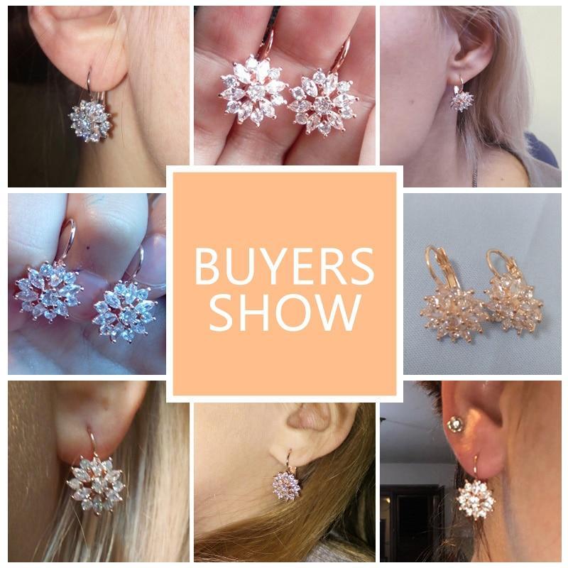 Crystal Zirconia Hoop Earrings For Women Hoop Earrings ZAKOL Official Store