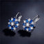 Crystal Zirconia Hoop Earrings For Women Hoop Earrings ZAKOL Official Store Blue White Color