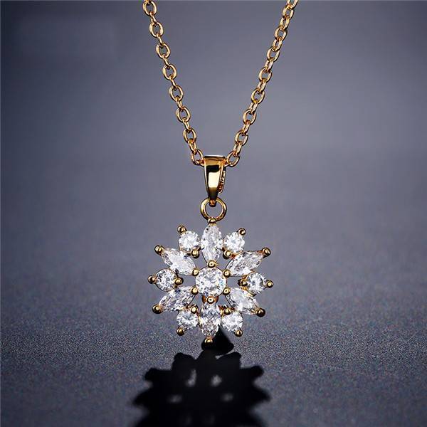 Crystal Zirconia Hoop Earrings For Women Hoop Earrings ZAKOL Official Store Gold neccklace