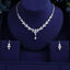 Dazzling Clear Zircon Cube Bridal Jewelry For Women Bridal Jewelry Sets JaneKelly Jewelry Factory store