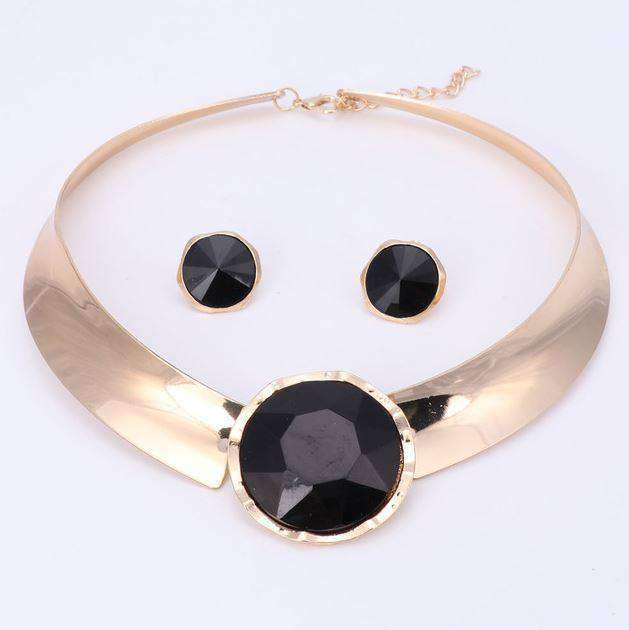 Dazzling Huge Crystal Bridal Jewelry Sets Bridal Jewelry Sets Carol Jewelry Black