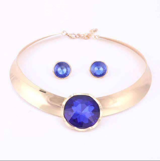 Dazzling Huge Crystal Bridal Jewelry Sets Bridal Jewelry Sets Carol Jewelry Blue
