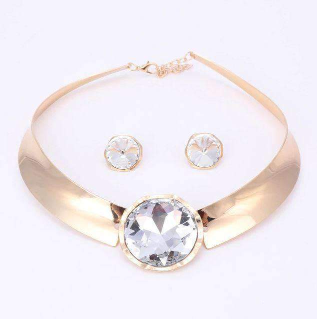 Dazzling Huge Crystal Bridal Jewelry Sets Bridal Jewelry Sets Carol Jewelry White