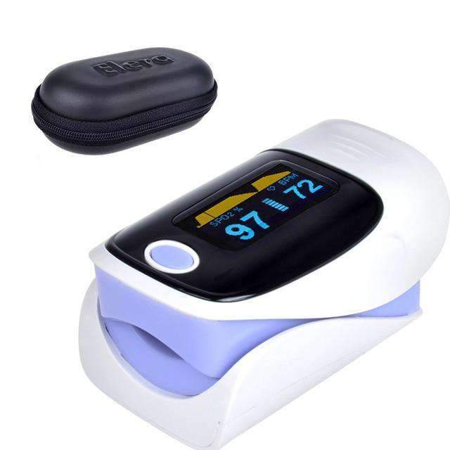Digital Finger Pulse Oximeter OLED Oximeter SPO2 Display Blood Pressure ELERA Healthy Store purple with case