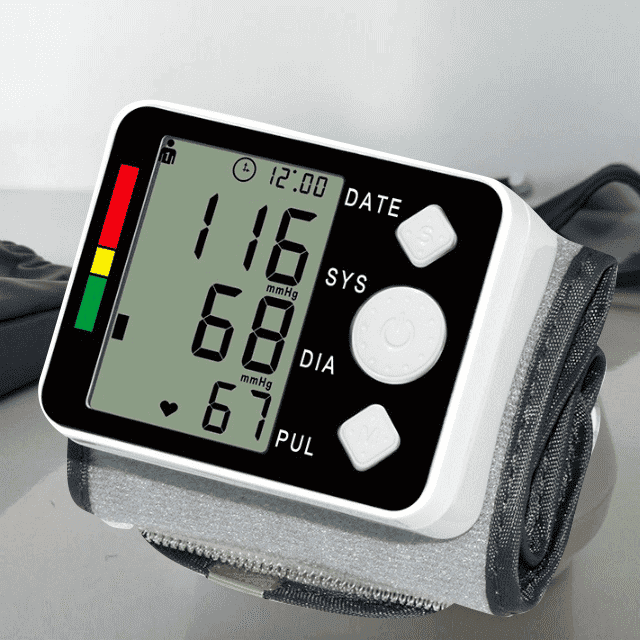 Digital Portable Wrist Blood Pressure Monitor And Tonometer Blood Pressure Healthy and Happy Life