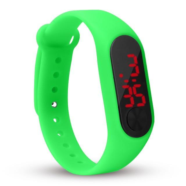 Digital Sport Watch for Children Children's Watches E-BOX (HK)Co., Ltd. fluorescent green