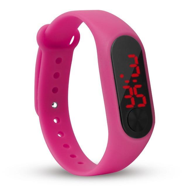 Digital Sport Watch for Children Children's Watches E-BOX (HK)Co., Ltd. rose red