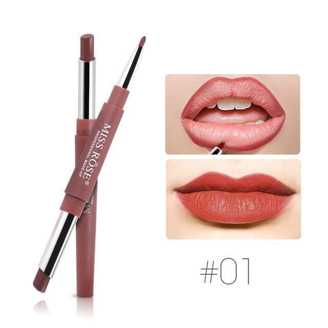 Double-End Functional Waterproof Pigment Lip Liner Lip Liner Molovely Store 01