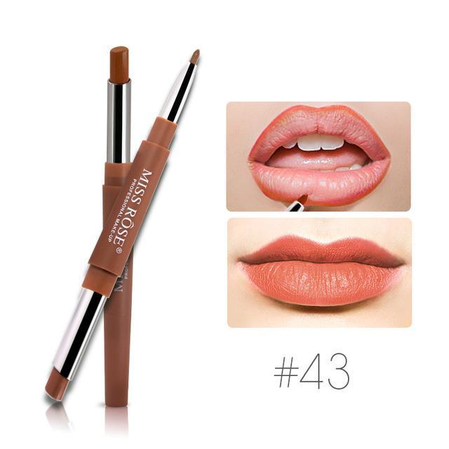 Double-End Functional Waterproof Pigment Lip Liner Lip Liner Molovely Store 43
