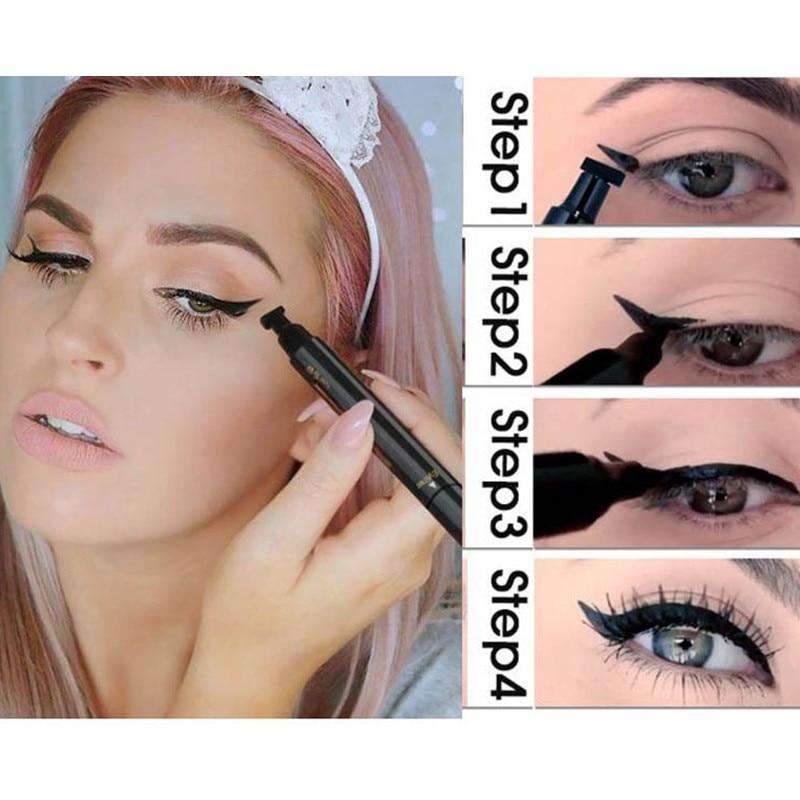 Double Head Waterproof Liquid Matte Gel Eyeshadow and Eyeliner Eye Shadow & Liner Combination Kadalado Store