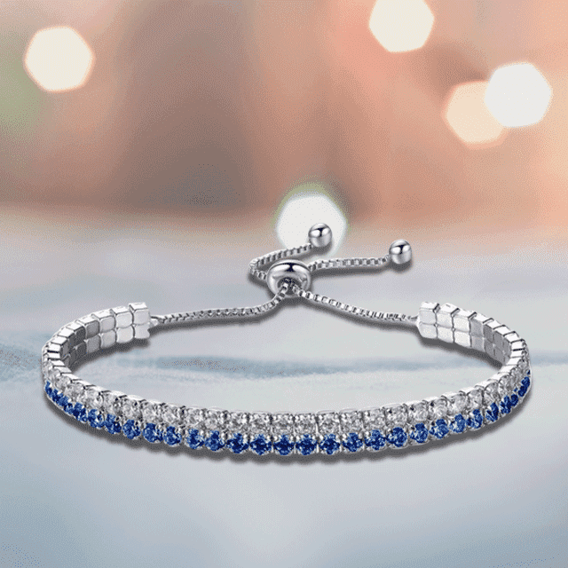Double Layer Shining Cubic Zirconia Strand Bracelet For Women Strand Bracelets UMODE Official Store