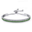 Double Layer Shining Cubic Zirconia Strand Bracelet For Women Strand Bracelets UMODE Official Store Green