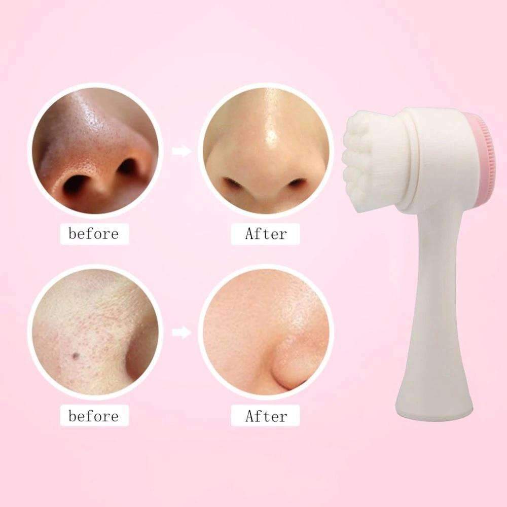 Double Side Silicone Face Vibration Massager Brush Skin Cleanser Cleansers TP Makeup Store