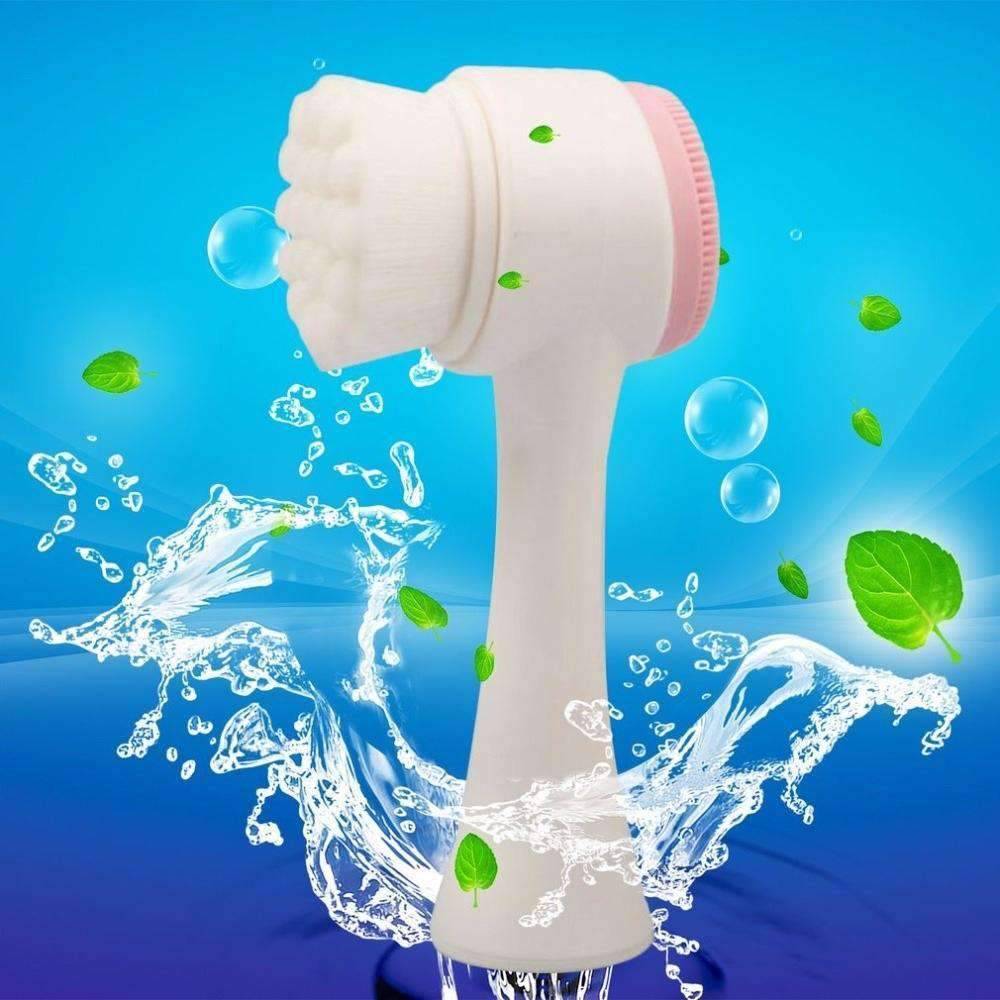 Double Side Silicone Face Vibration Massager Brush Skin Cleanser Cleansers TP Makeup Store Default Title