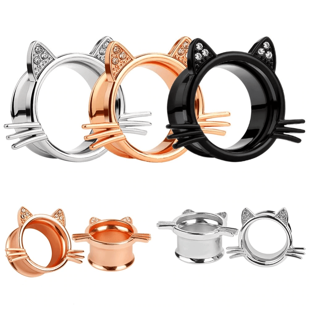 Ear Stretch Piercing Jewelry with Cat Design Body Jewelry yang yang li