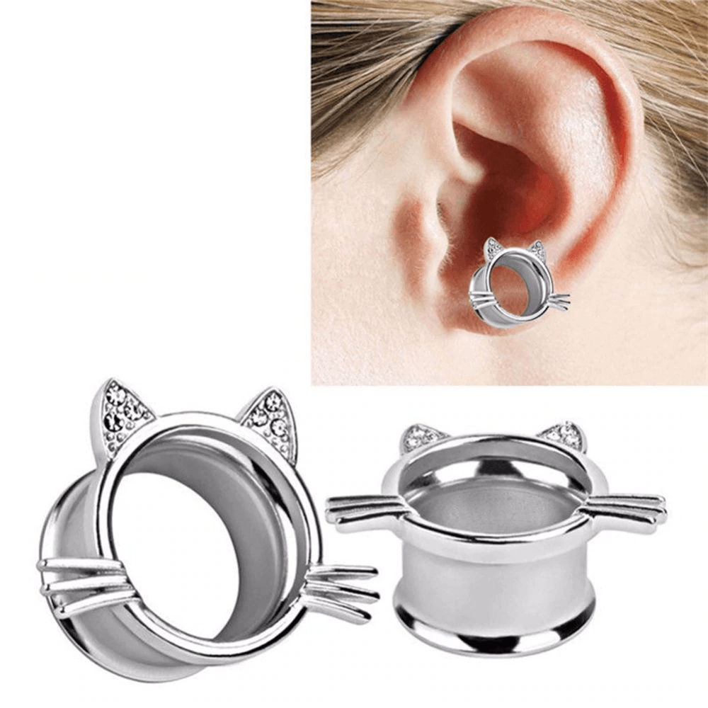 Ear Stretch Piercing Jewelry with Cat Design Body Jewelry yang yang li