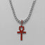 Egyptian Key to Life Cross Vintage Necklace Pendant Necklaces qijewells Store red ankh silver 30in 1 row chain