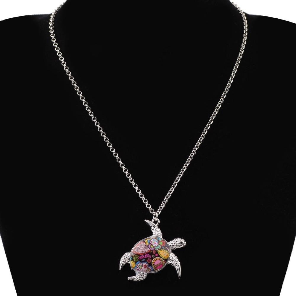 Enamel Turtle Necklaces for Women Pendant Necklaces Bonsny Official Store