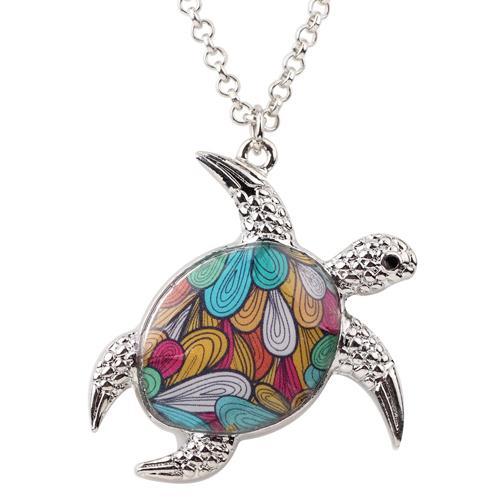 Enamel Turtle Necklaces for Women Pendant Necklaces Bonsny Official Store Pattern E