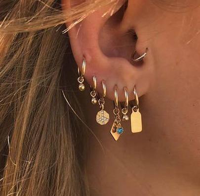 Endless Cartilage Hoop Earrings Hoop Earrings ArtiLady Jewelry (Stylish Designer Brand)