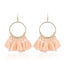 Ethnic Circle Fringed Tassel Earrings Drop Earrings Shine Lives Store Beige