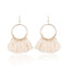Ethnic Circle Fringed Tassel Earrings Drop Earrings Shine Lives Store White