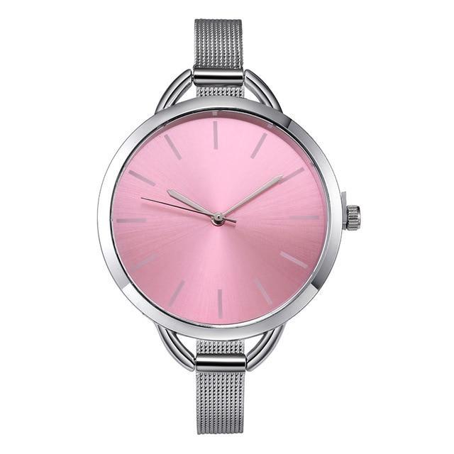European Style Stainless Steel Elegant Watch Women's Watches bgg whloesale&retail store Pink
