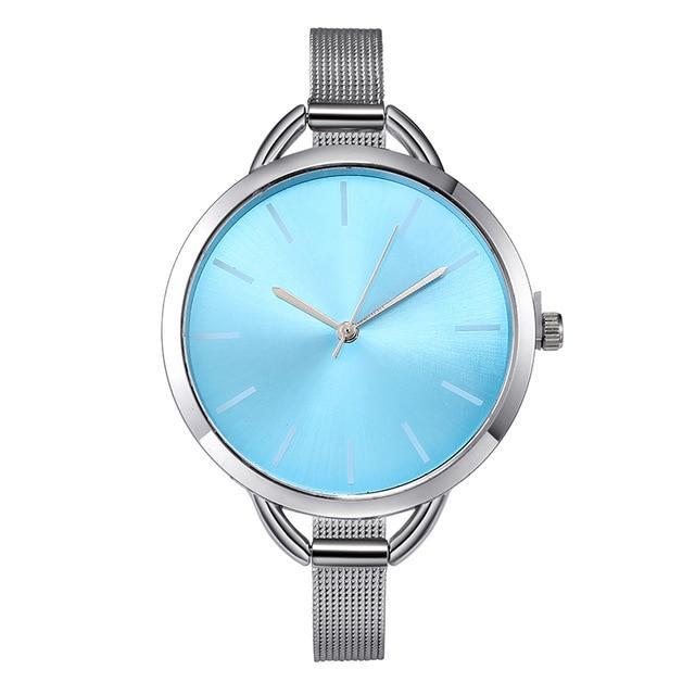 European Style Stainless Steel Elegant Watch Women's Watches bgg whloesale&retail store Sky Blue