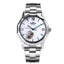 Exotic Dodecagon Skeleton Design Mechanical Watch For Men Mechanical Watches T-WINNER Official Store WHITE Steel