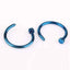Fake Septum Titanium Nose Ring And Body Clip Hoop Jewelry for Women Body Jewelry Jiang Xiaobin's store blue