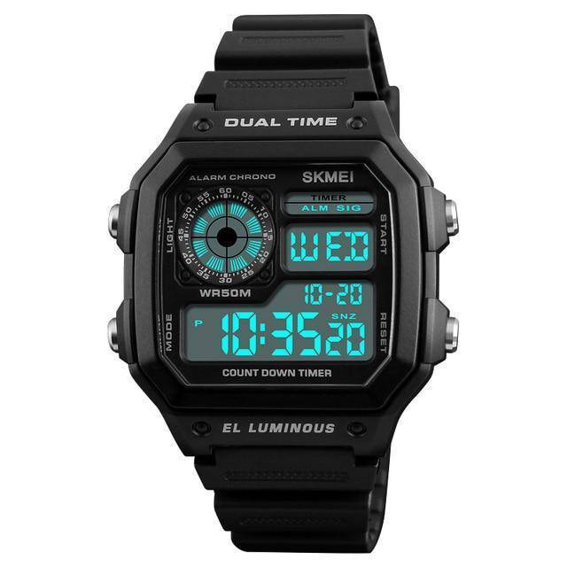 Famous LED Digital Sports Wristwatch Digital Watches Skmei Focalprice Watch Store Black