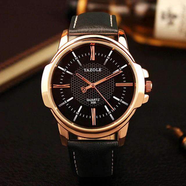 Famous Luxury Fashion Business Quartz Watch For Men Quartz Watches GiftWatch Store Black Gold Black