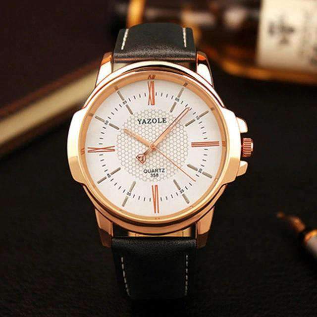 Famous Luxury Fashion Business Quartz Watch For Men Quartz Watches GiftWatch Store Black Gold White