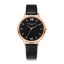 Fashion Casual Rose Gold Simple Leather Women’s Dress Watch Women's Watches 77 Queens Store Black Rose Gold