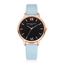 Fashion Casual Rose Gold Simple Leather Women’s Dress Watch Women's Watches 77 Queens Store Sky Blue Rose Gold