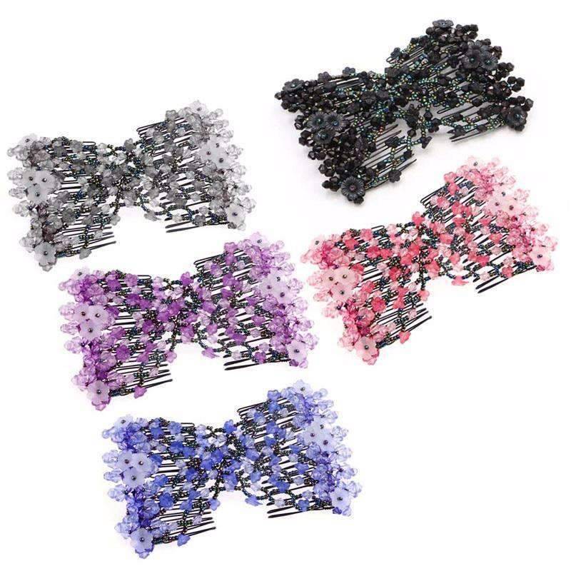 Fashion Double Comb Stretchy Magic Elastic Hair Comb Clip Combs Amor Store