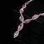 Fashion Leaf Pink Crystal Jewelry Sets Bridal Jewelry Sets Loving You Wedding Store