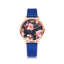 Fashion Leather Strap Rose Gold Women’s Dress Watch Women's Watches 77 Queens Store Blue
