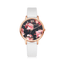 Fashion Leather Strap Rose Gold Women’s Dress Watch Women's Watches 77 Queens Store White