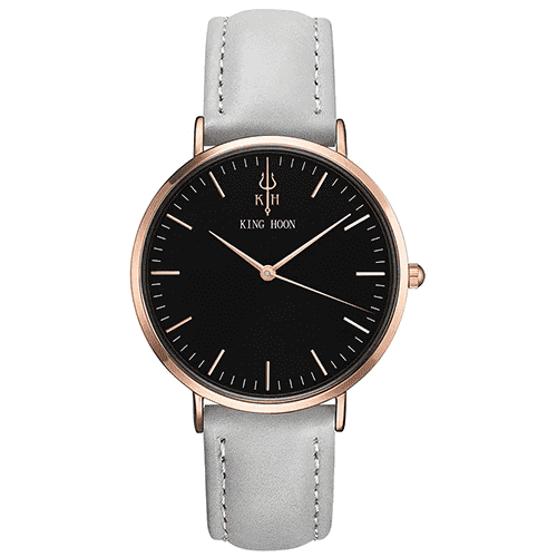 Fashion Luxury Steel Mesh Ultra Thin Dress Watch For Women Women's Watches KING HOON factory Store GAY ROSE BLACK