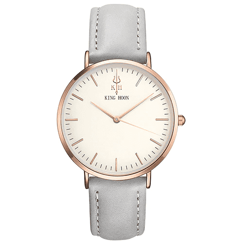 Fashion Luxury Steel Mesh Ultra Thin Dress Watch For Women Women's Watches KING HOON factory Store GAY ROSE WHITE