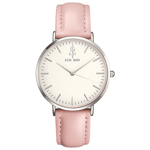 Fashion Luxury Steel Mesh Ultra Thin Dress Watch For Women Women's Watches KING HOON factory Store PINK SILVER WHITE