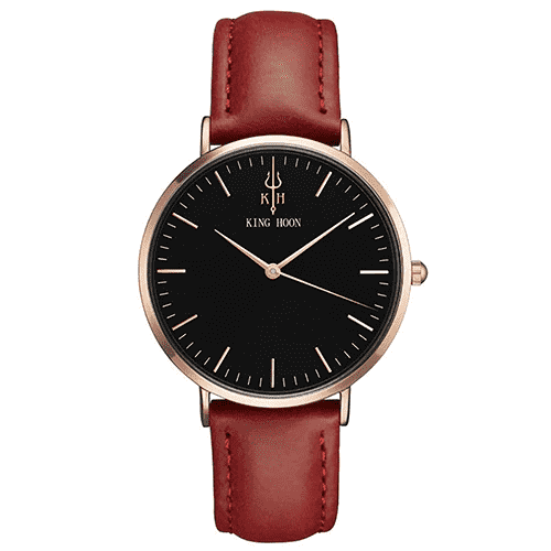 Fashion Luxury Steel Mesh Ultra Thin Dress Watch For Women Women's Watches KING HOON factory Store RED ROSE BLACK