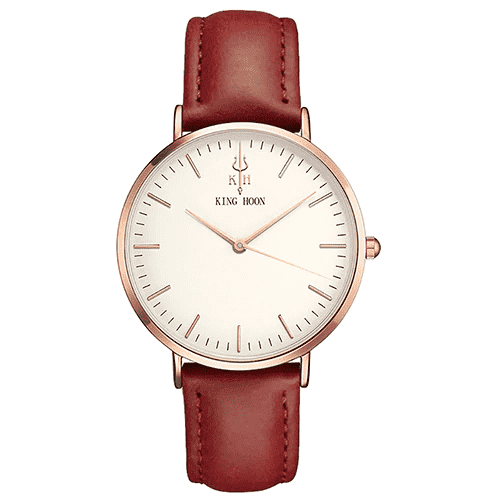 Fashion Luxury Steel Mesh Ultra Thin Dress Watch For Women Women's Watches KING HOON factory Store RED ROSE WHITE